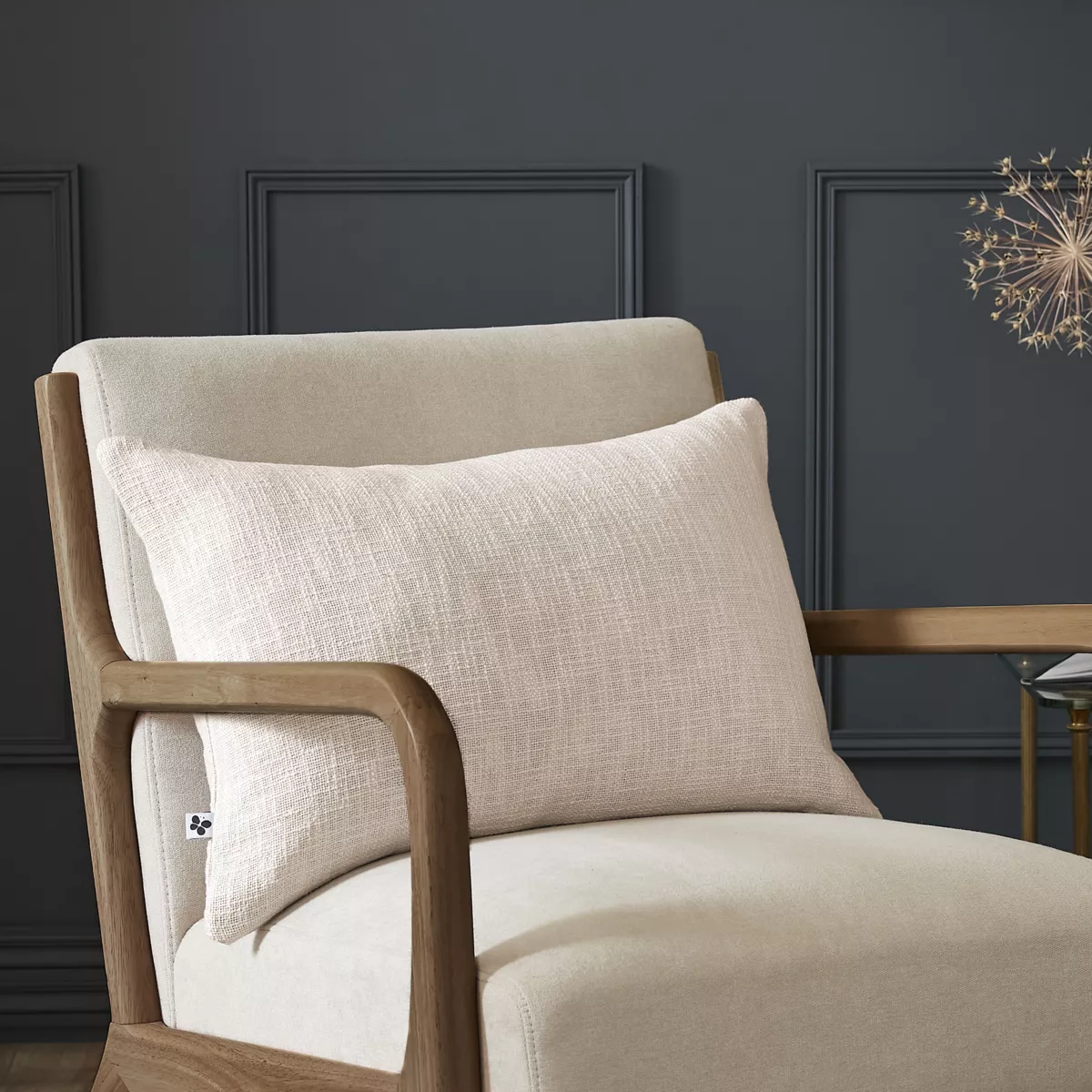 Coussin dŽhoussable 40 x 60 cm Slub SIXTINE Pampa