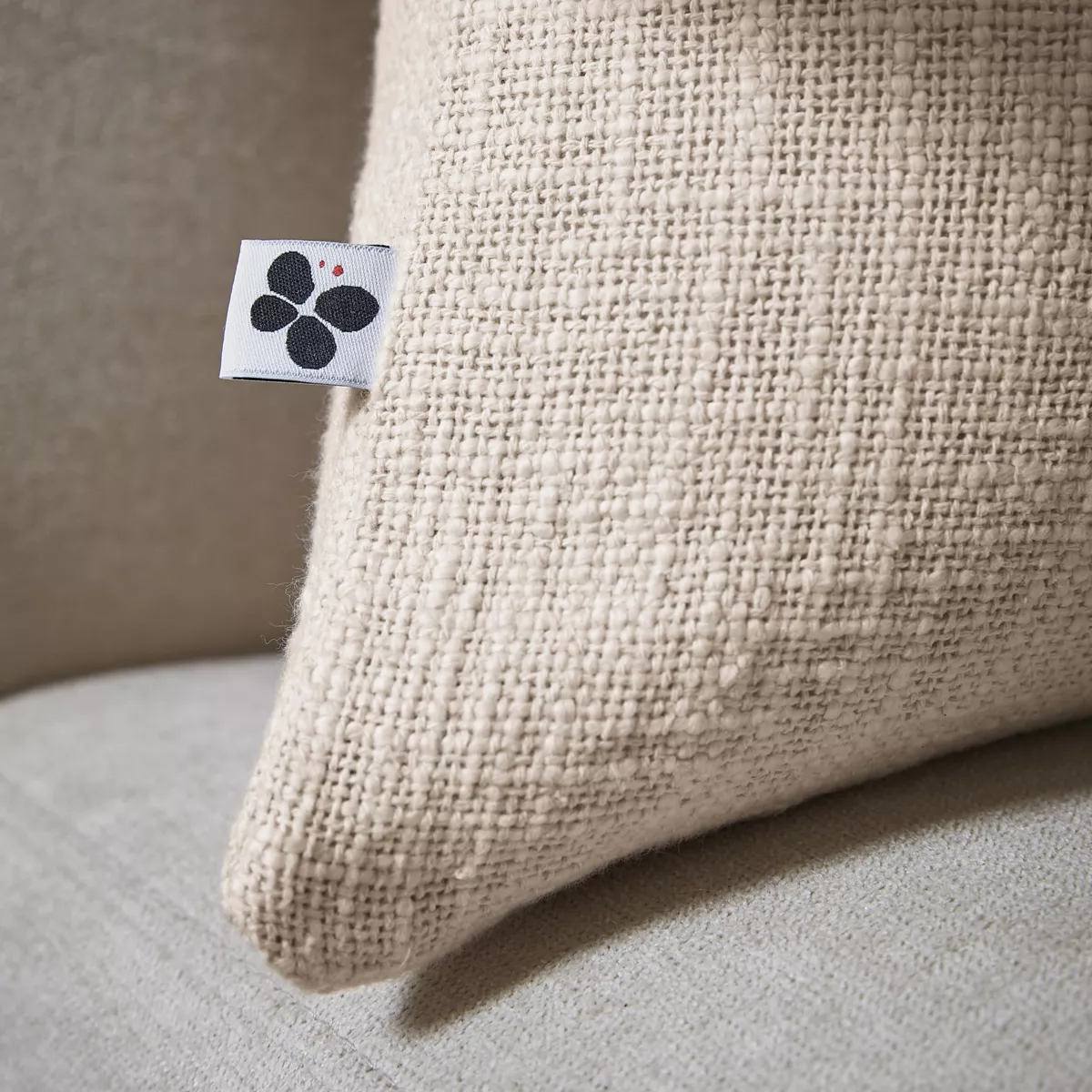 Coussin dŽhoussable 40 x 60 cm Slub SIXTINE Pampa