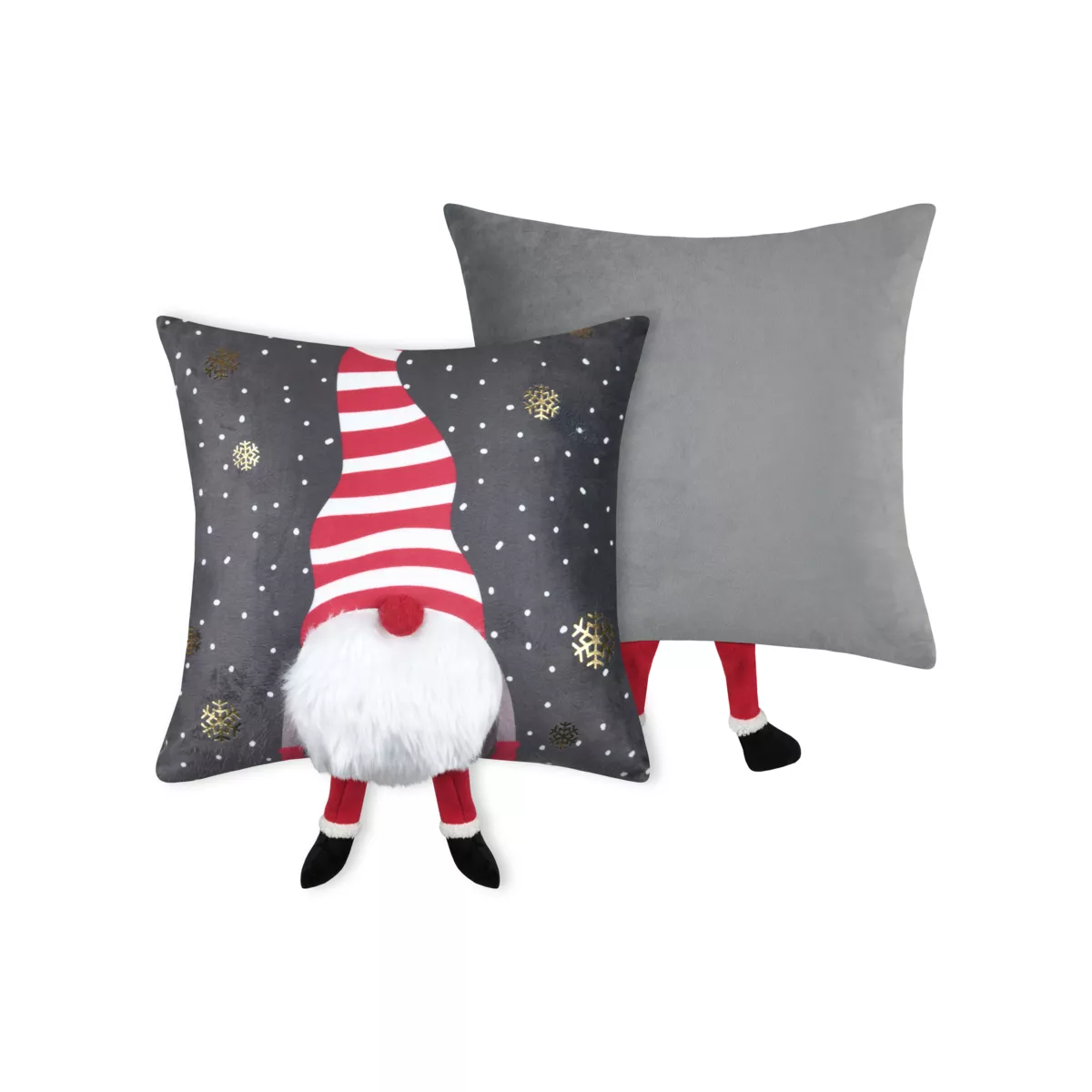 Cuscino di Natale quadrato velluto (40 x 40 cm) Edgard Grigio