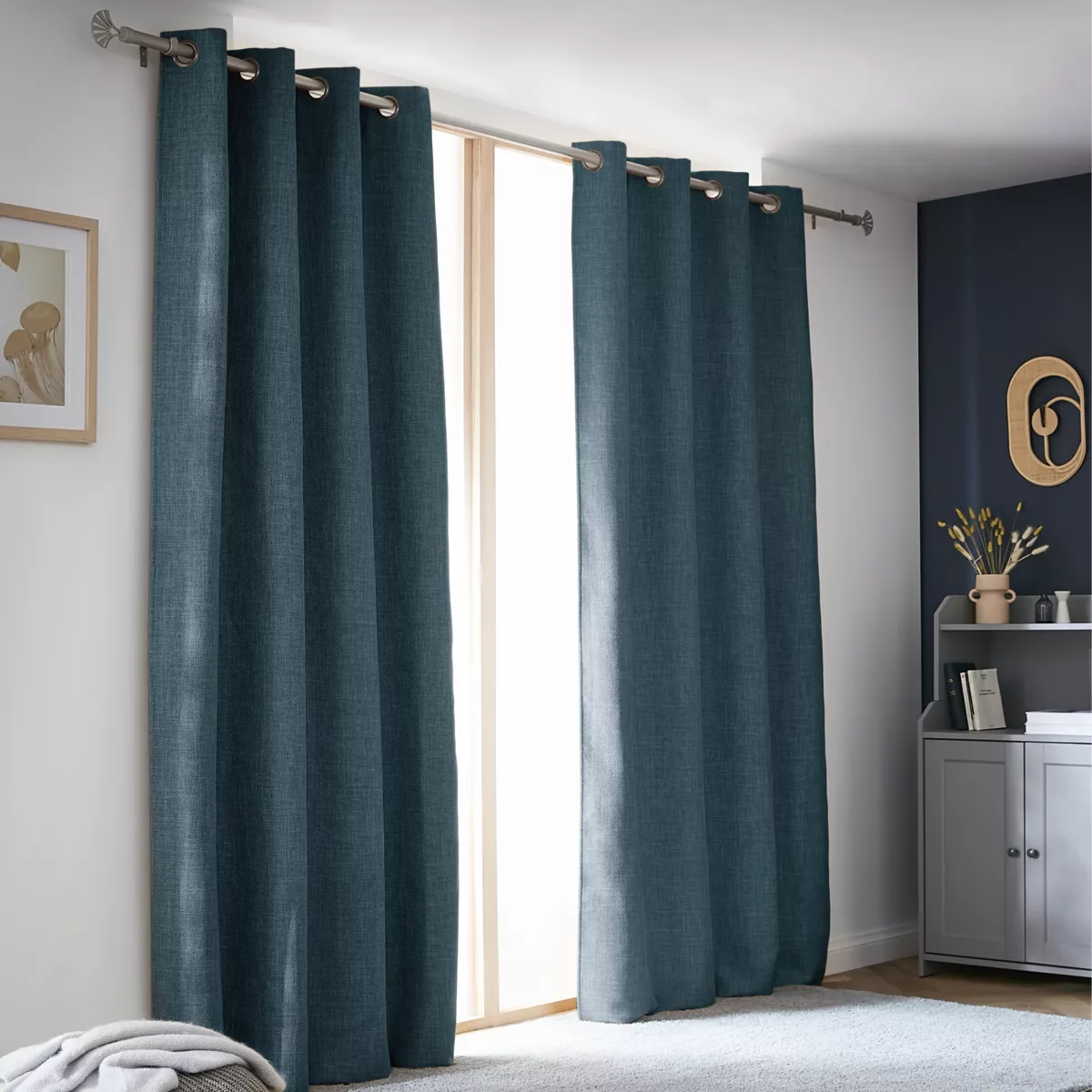 Cortina opaca térmica (140 x 280 cm) Alba Azul