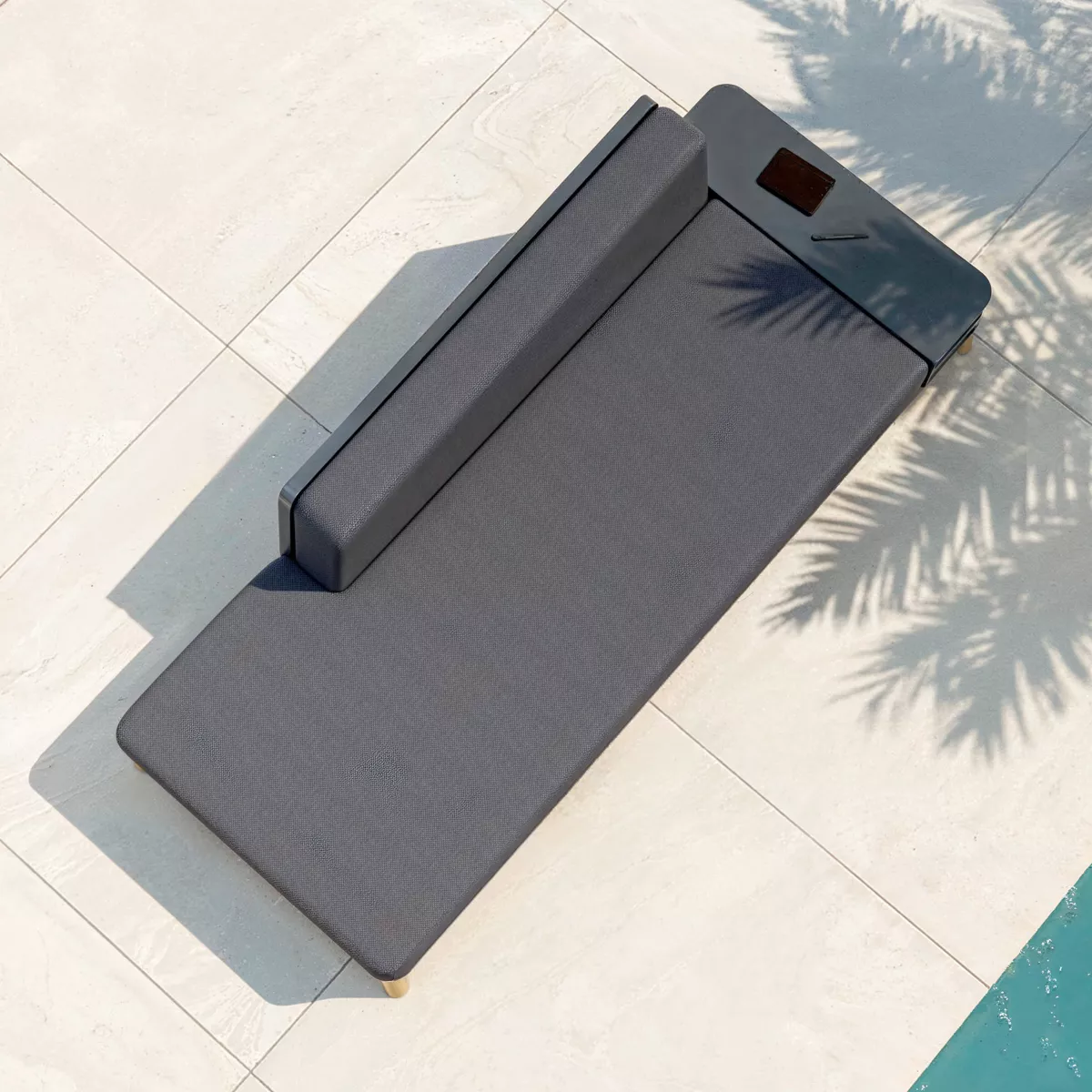 Méridienne de jardin aluminium Monte Carlo - Gris anthracite