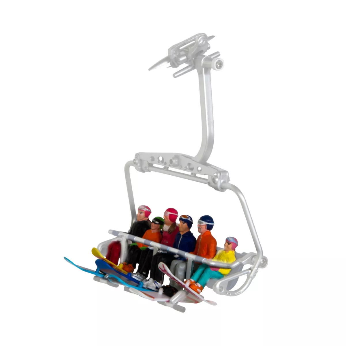 Lot de 6 figurines My Village Snowboarders assis pour télésiège