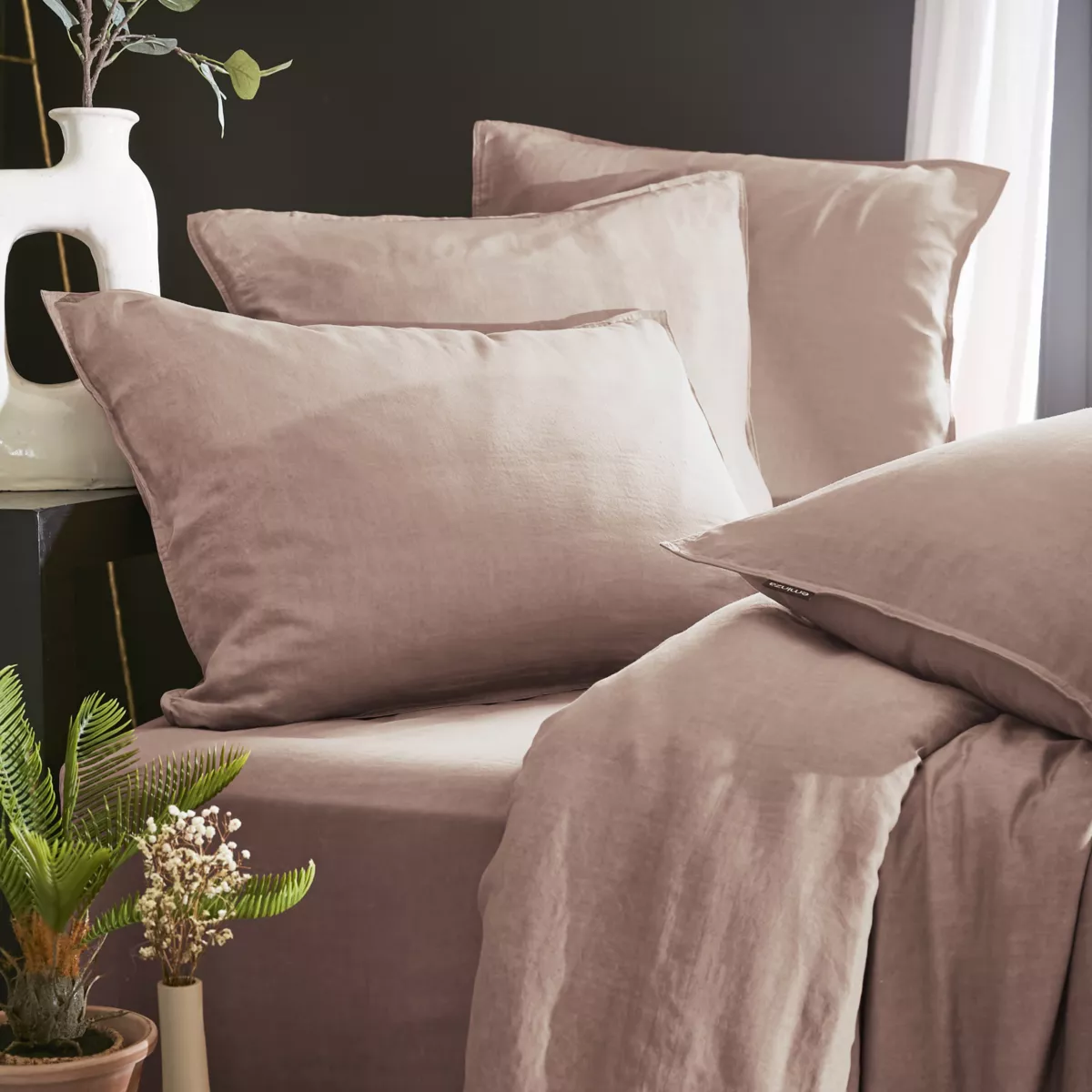 Drap housse lyocell Tencel™ (90 x 190 cm) Olivia Rose blush