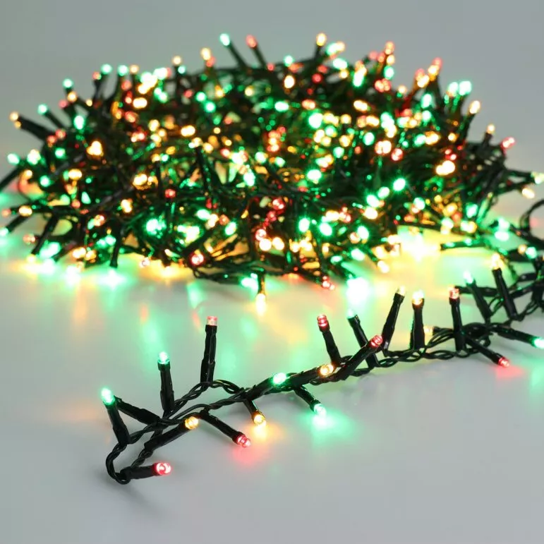 1 LED compact guirlande extŽrieur 1600cm-750L vert/rouge/vert/blanc classique