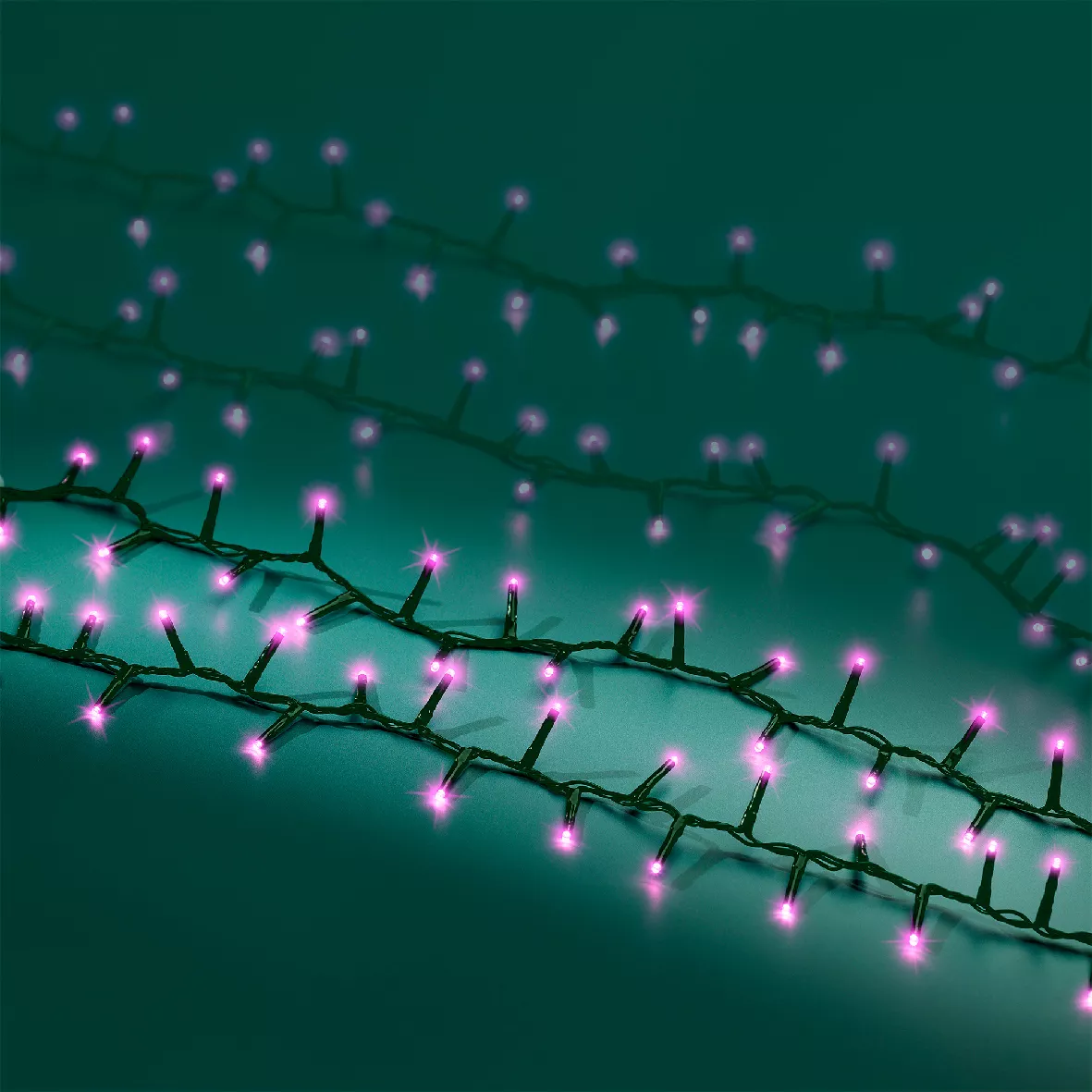 Guirlande lumineuse 11 m 500 LED câble vert NewLuxe Rose