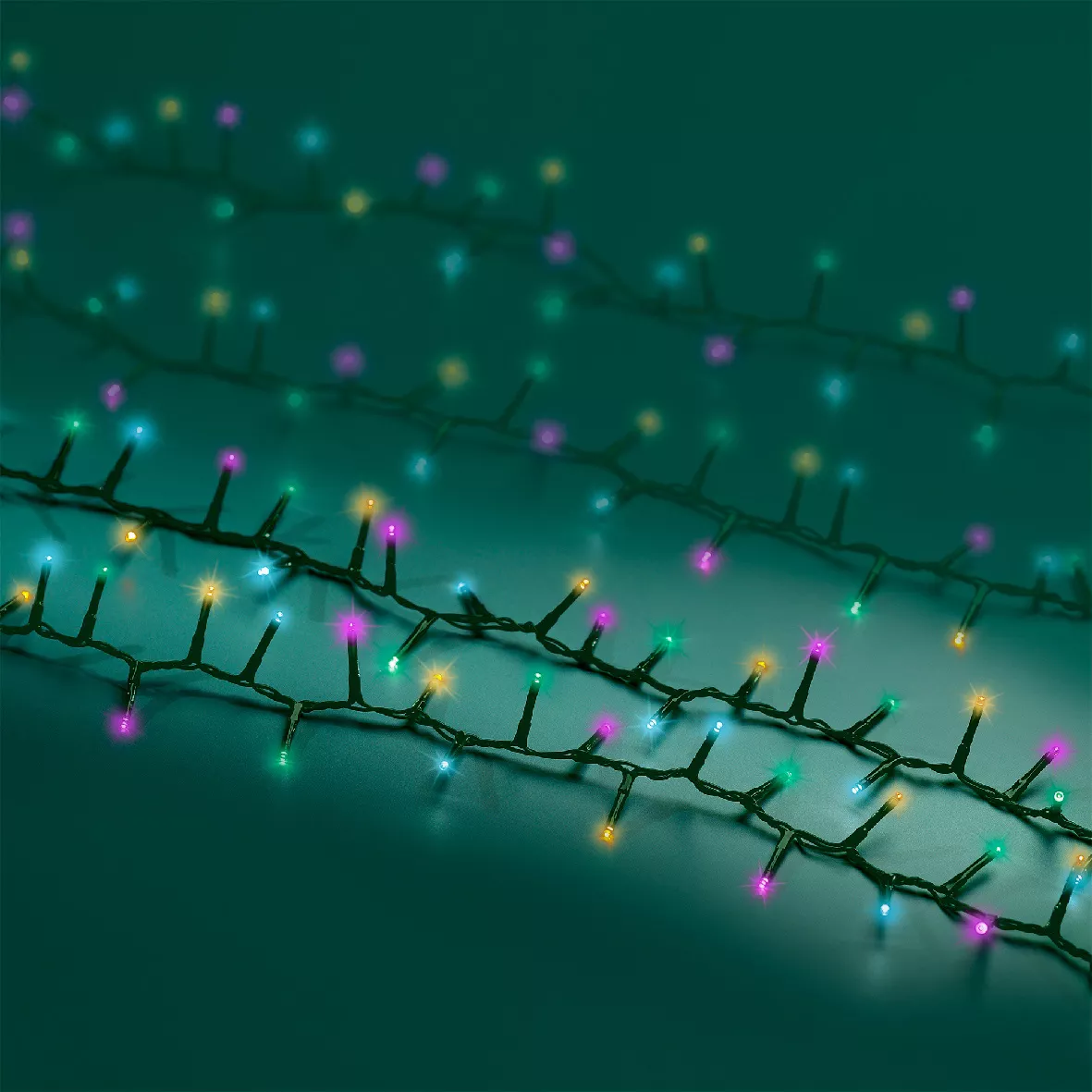 Guirlande lumineuse 7,50 m 350 LED câble vert NewLuxe Multicolore pastel