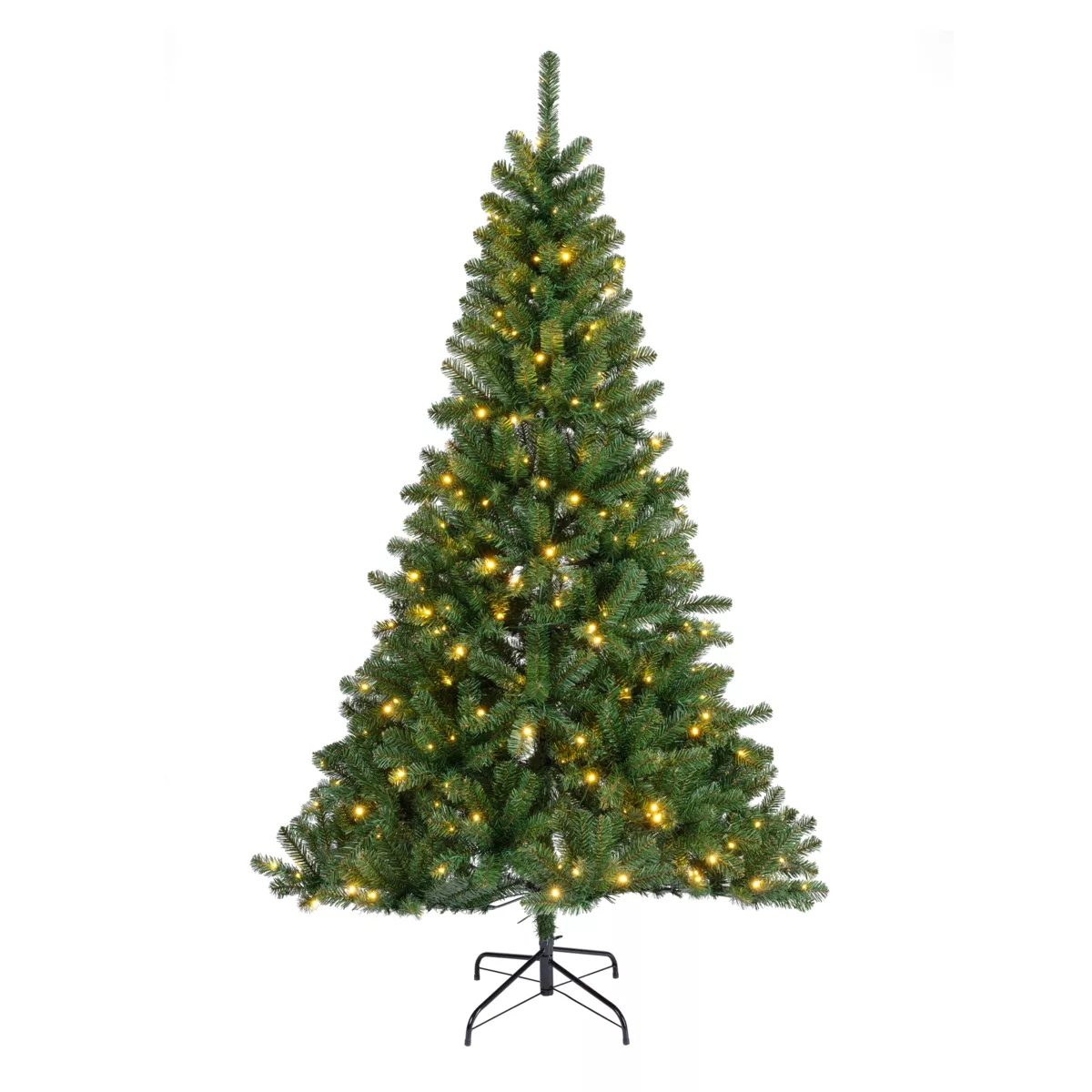 Árbol artificial de Navidad con luces 400 LED H240 cm King Verde abeto