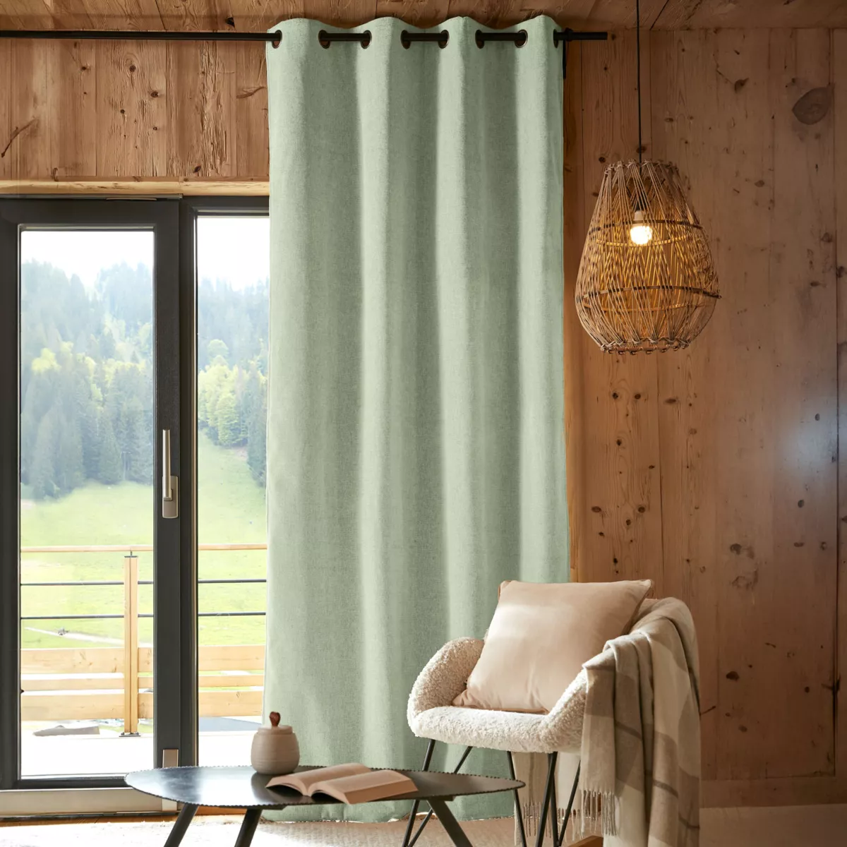 Rideau occultant isolant Total Blackout (140 x 240 cm) Magnus Vert eucalyptus