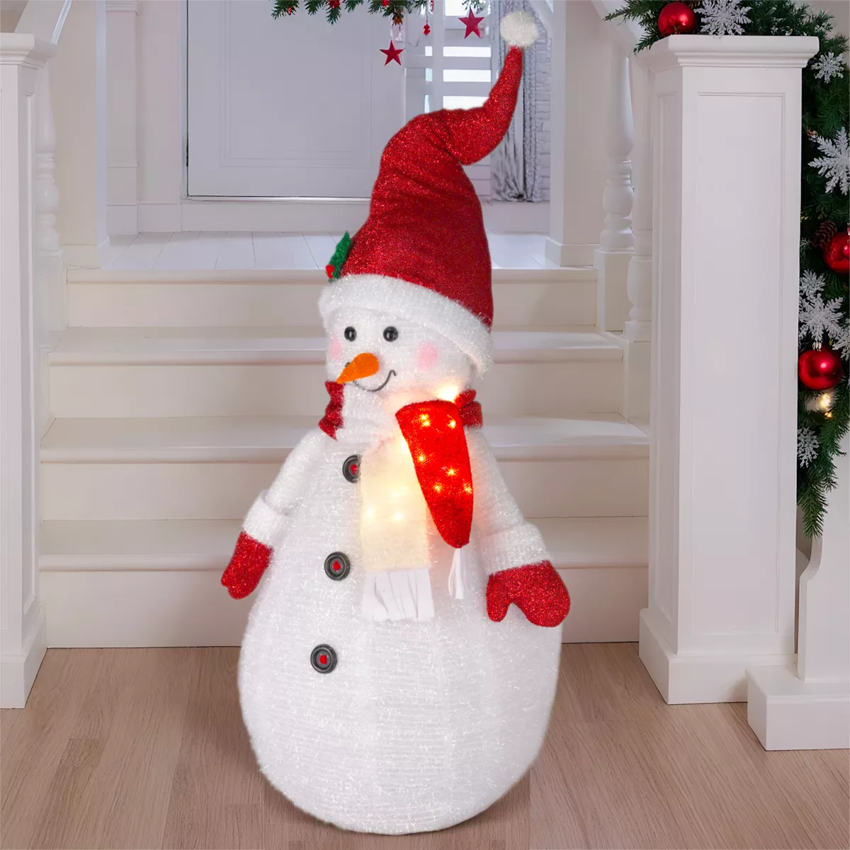 BONHOMME DE NEIGE AVEC 10X LED (A ASSOCIER AVEC LES GRANDS MODELES)
