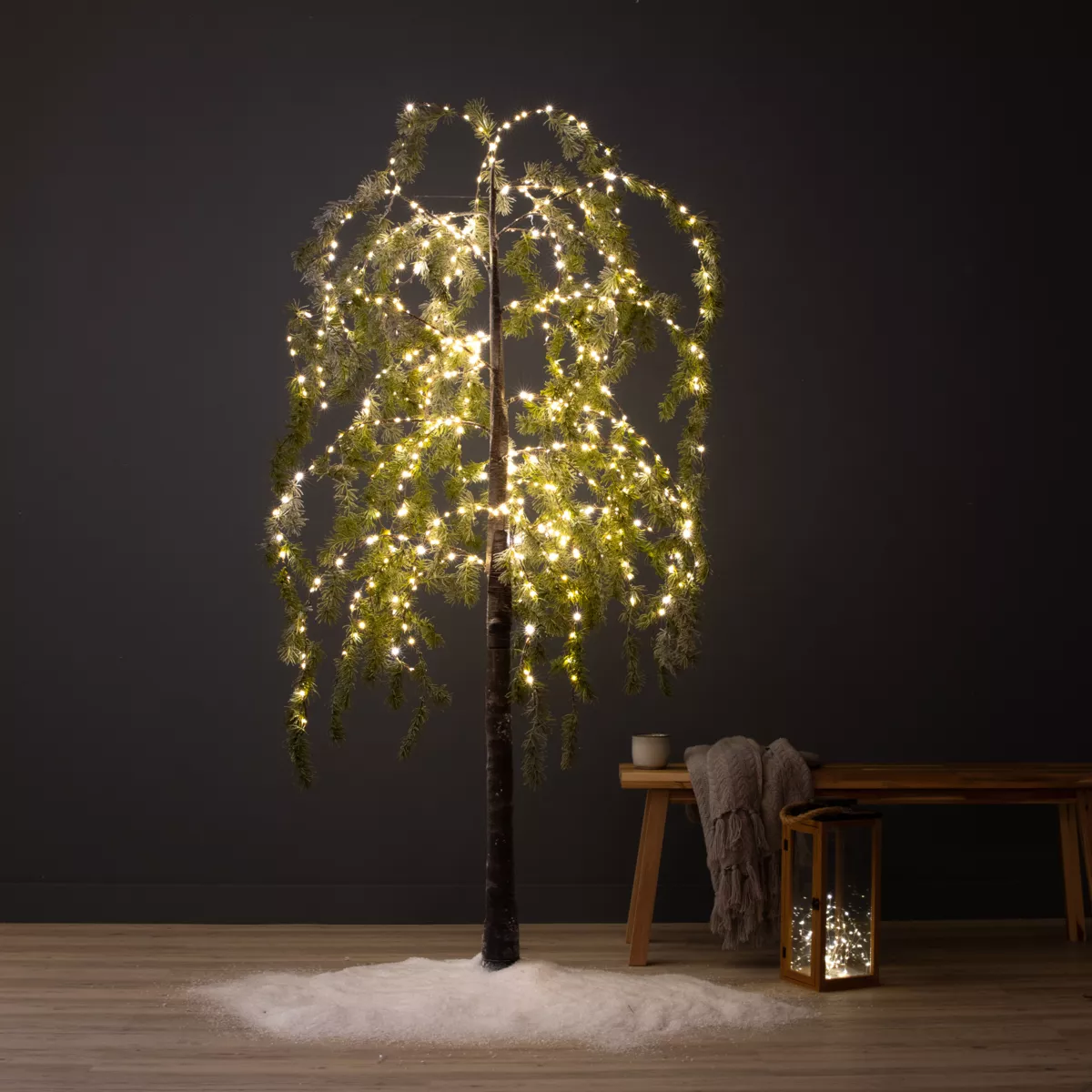 1 Micro LED ARBRE LUMINEUX extŽrieur dia80.00-H180.00cm-600L vert/blanc chaud