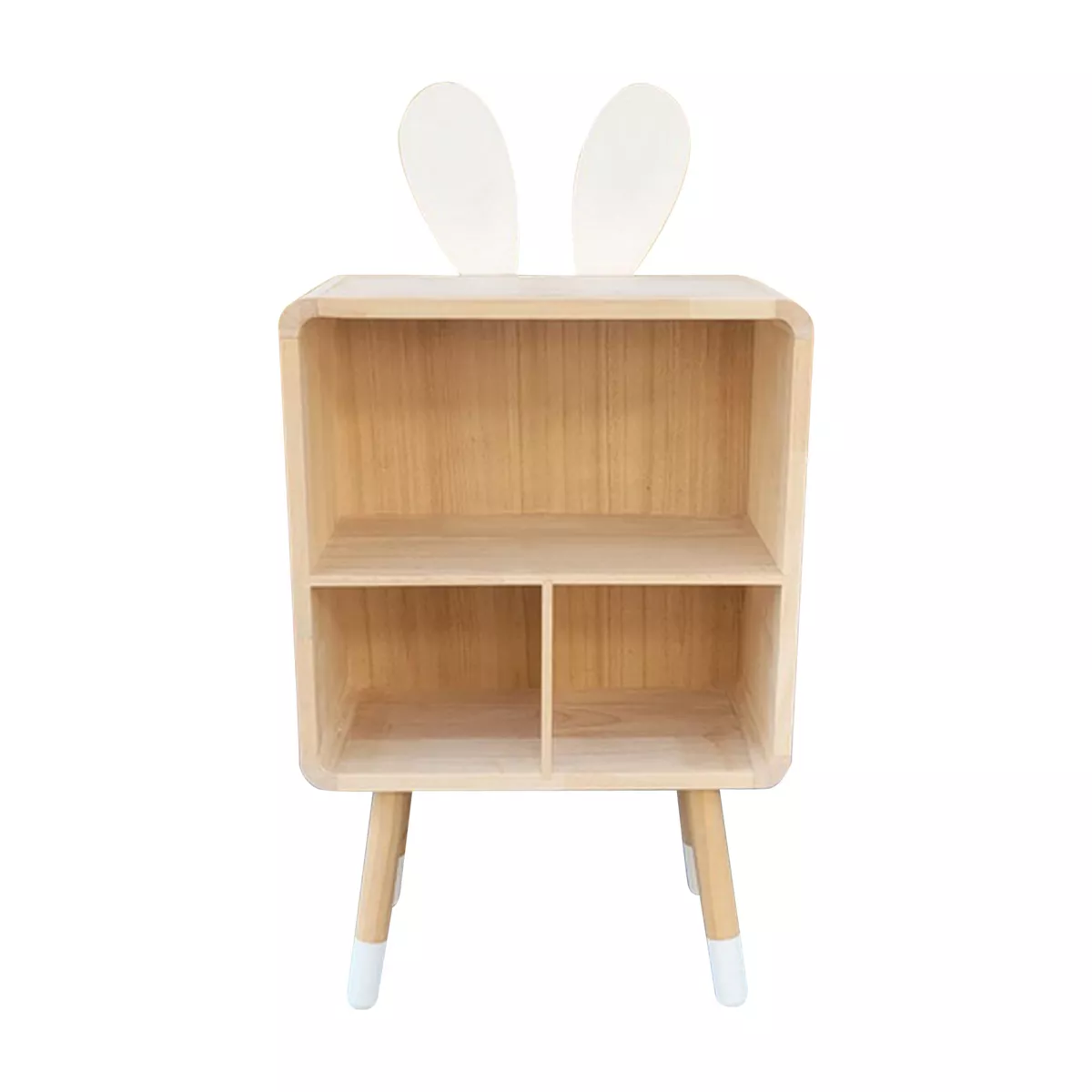 Meuble de rangement enfant 3 cases bois (H76,5 cm) Lapin Beige