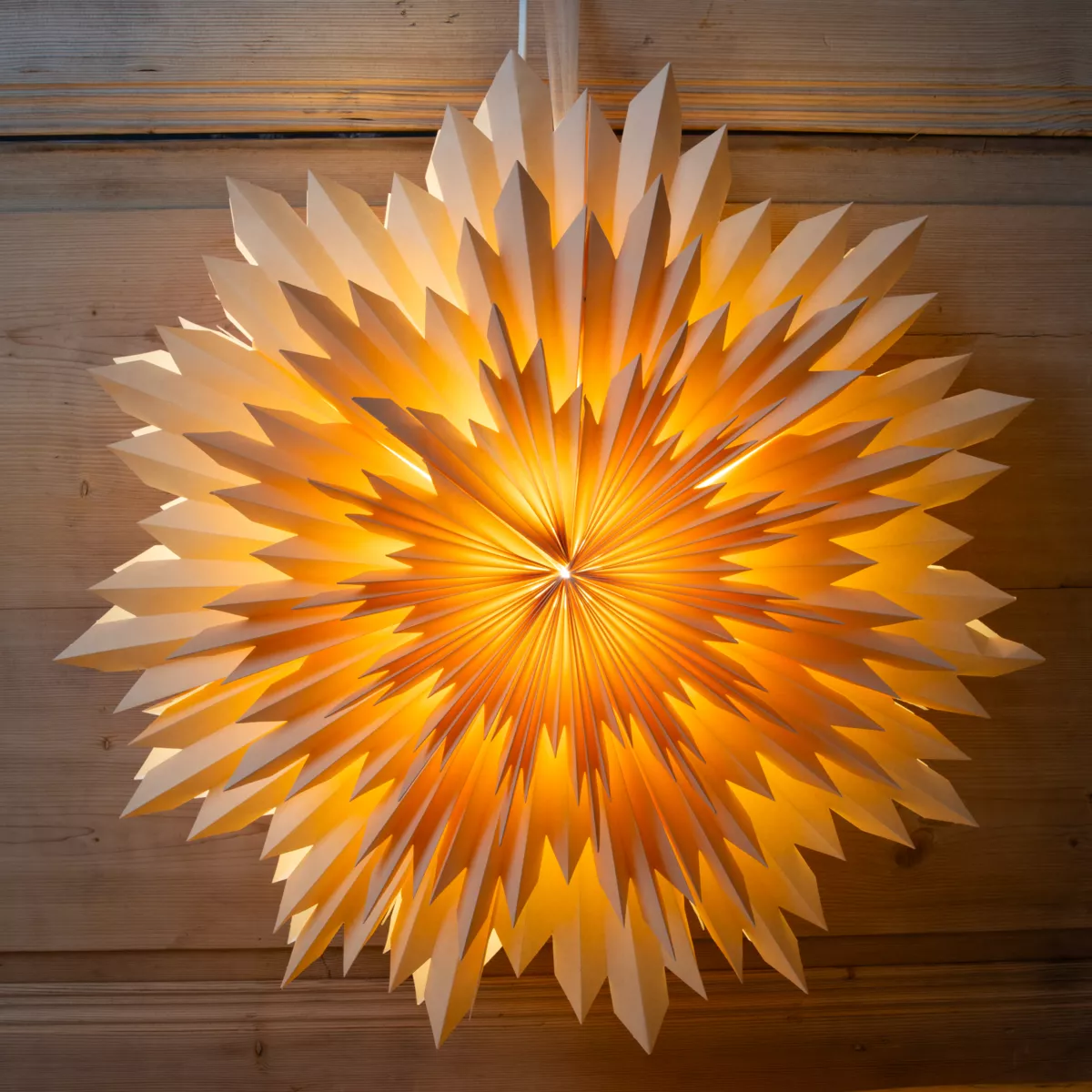 Suspension lumineuse Flocon étoilé Rose clair 1