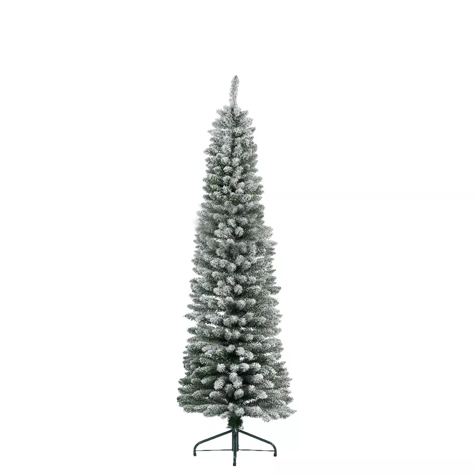 Abeto artificial de Navidad Narrow Altura 180 cm Verde nevado