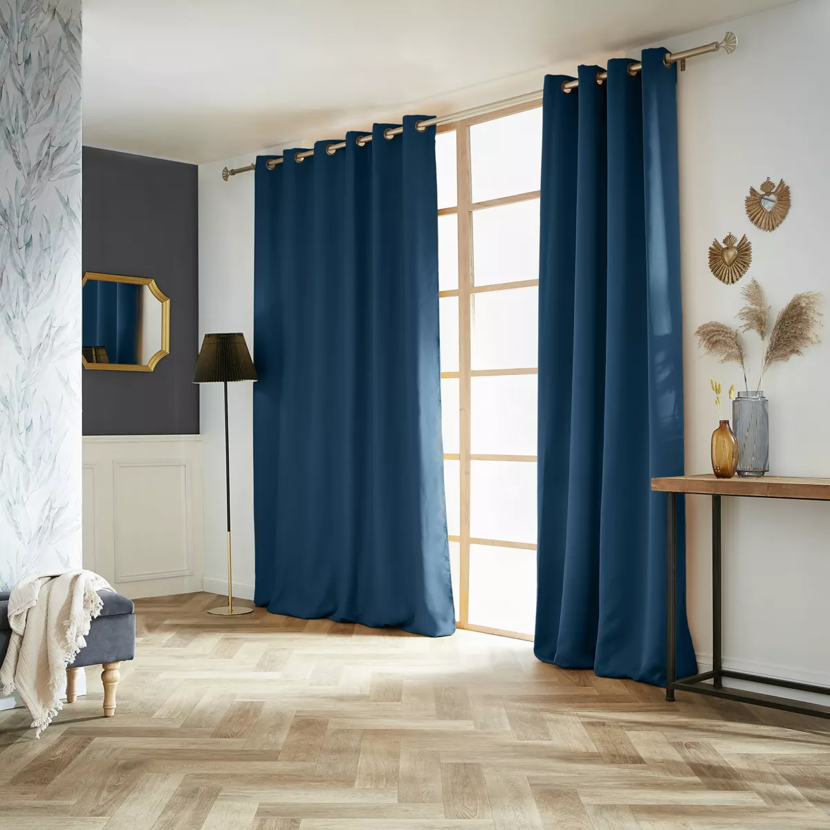 Rideau obscurcissant (180 x 260 cm) Dark Bleu pétrole