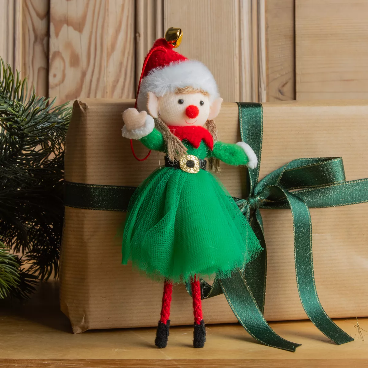 EKKONG Lutin Farceur de Noel, Elfe de Noel Farceurs 2 Pièces Bebe Petit Lutin Farceur de Noel pour Jouet de Décorations de Noël Garçon Fille