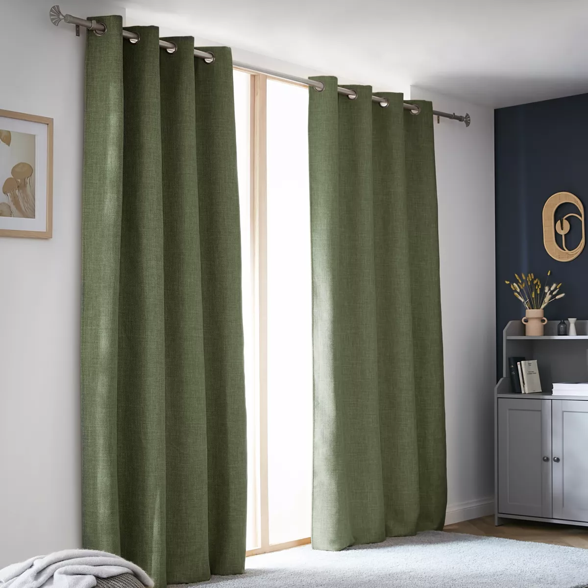 Halbverdunkelnder Thermovorhang (140 x 280 cm) Alba Khakigrün