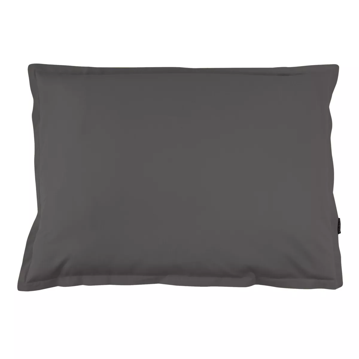 Taie d'oreiller rectangulaire percale de coton (50 x 70 cm) Cali Gris anthracite