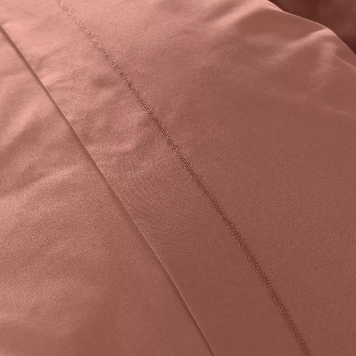 Drap housse percale de coton (90 x 200 cm) Cali Bois de rose