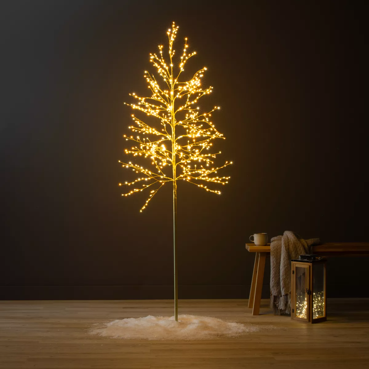 Lichtgevende boom 720 LED (H180 cm) Holly Plataan Wit/warm wit