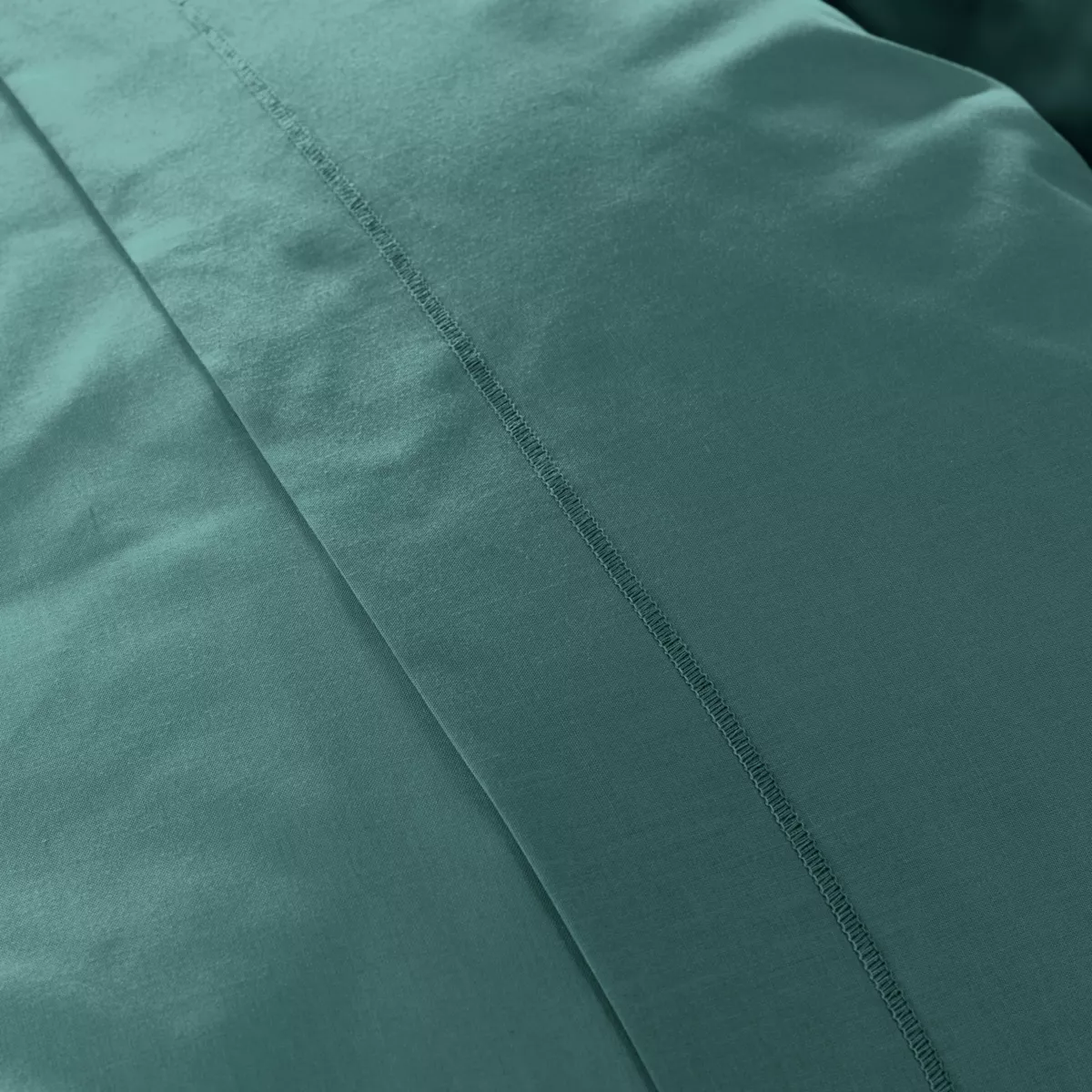 Sábana bajera en percal de algodón  (160 cm) Cali Azul trullo