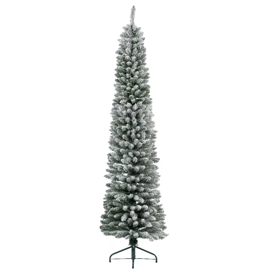 Kunstkerstboom Narrow H120 cm besneeuwd groen