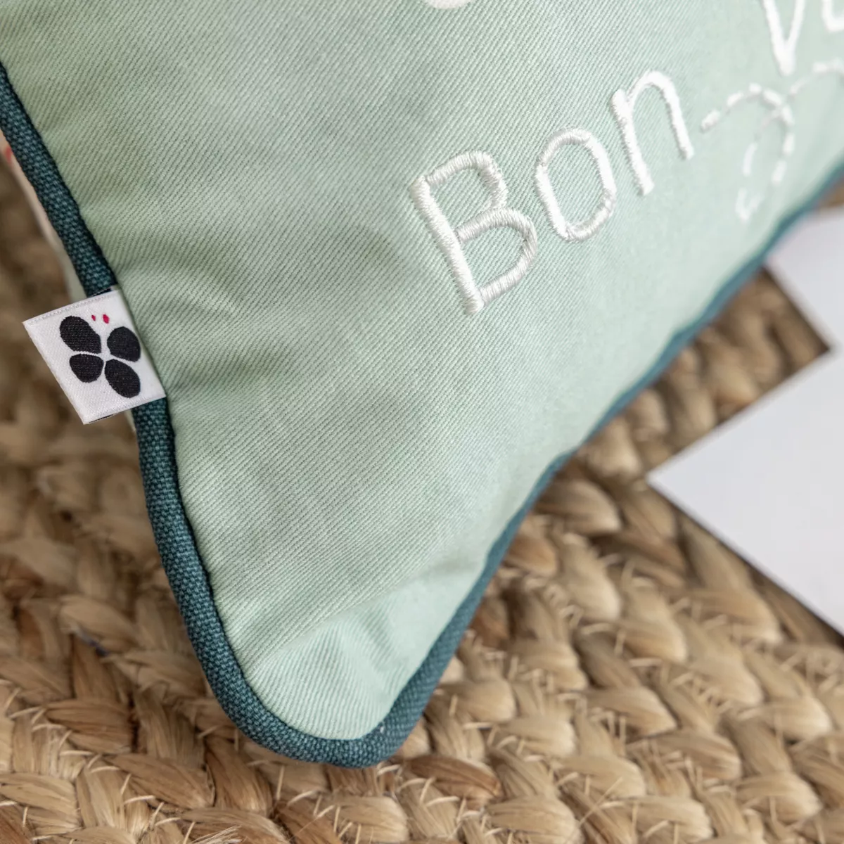 Cuscino rettangolare bambino cotone (30 x 50 cm) Petits papiers Blu