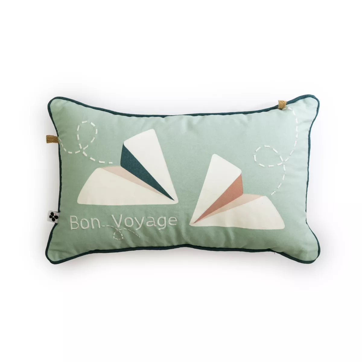 Coussin dŽhoussable avec pompons 30 x 50 cm Coton PETITS PAPIERS