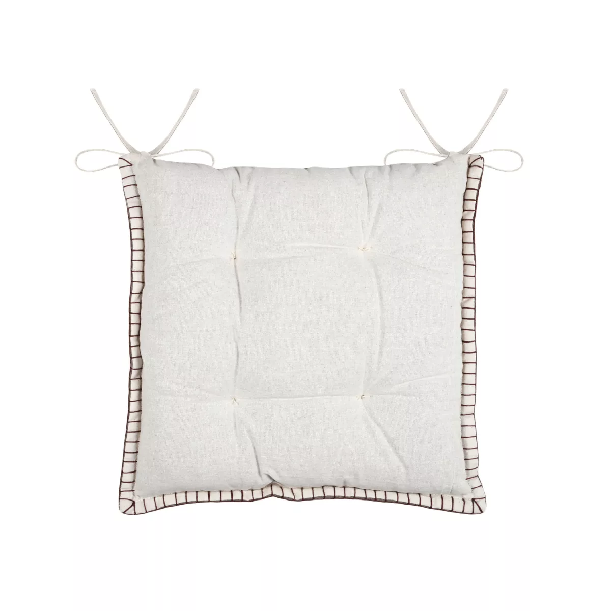 Cuscino per sedia quadrato in velluto (38 x 38 cm) Landry Tortora
