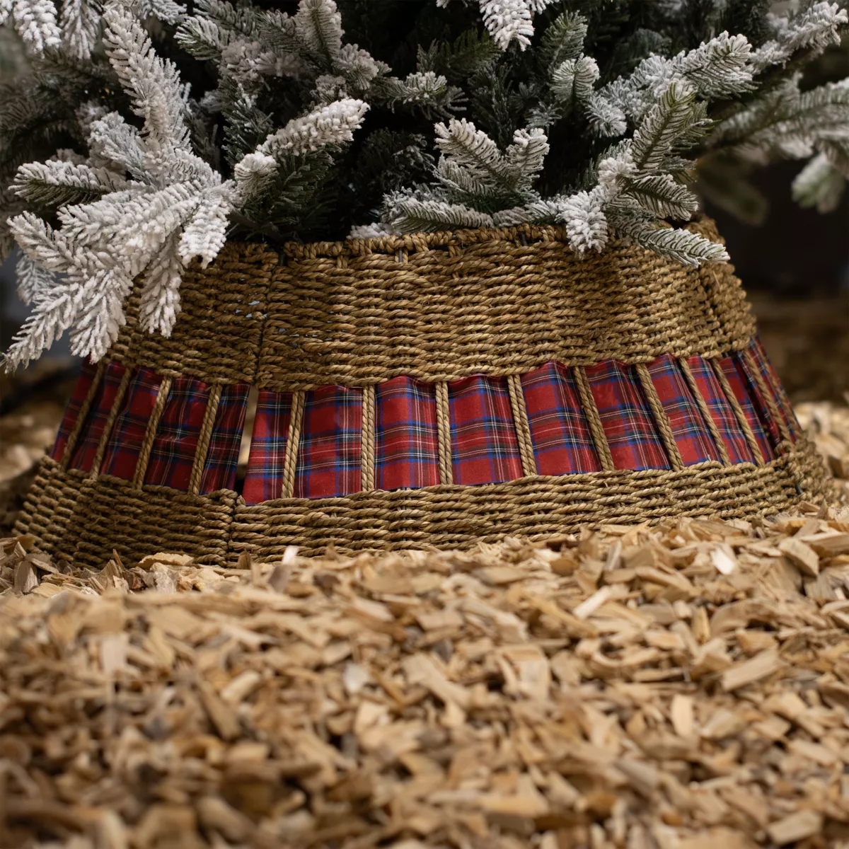 Coprivaso di albero di Natale (D70 cm) Tartan scozzese
