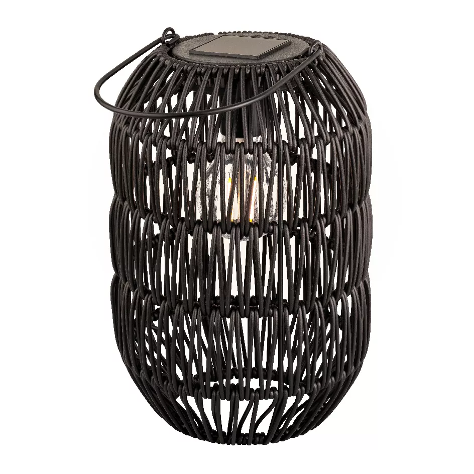 Lanterne de jardin solaire LED (H24,5 cm) Toscane Noir