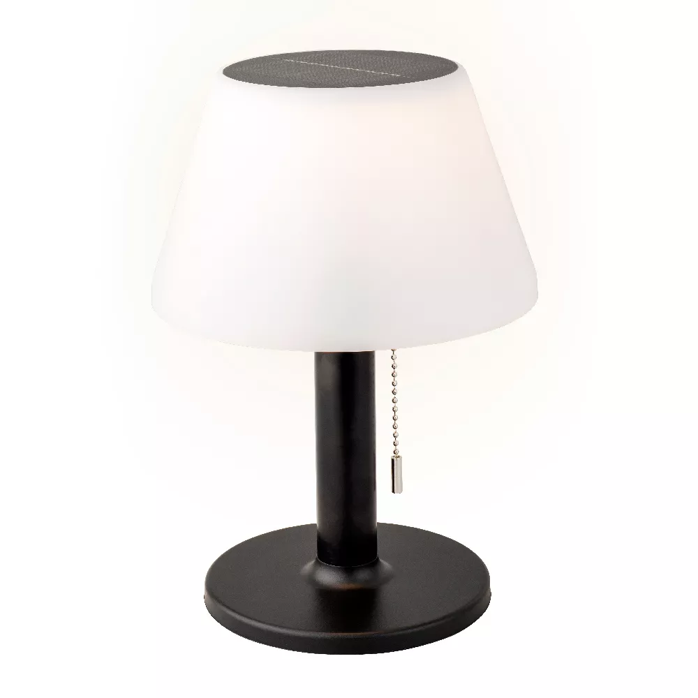1 Solar lampe de table dia20-H28cm-10L noir/blanc