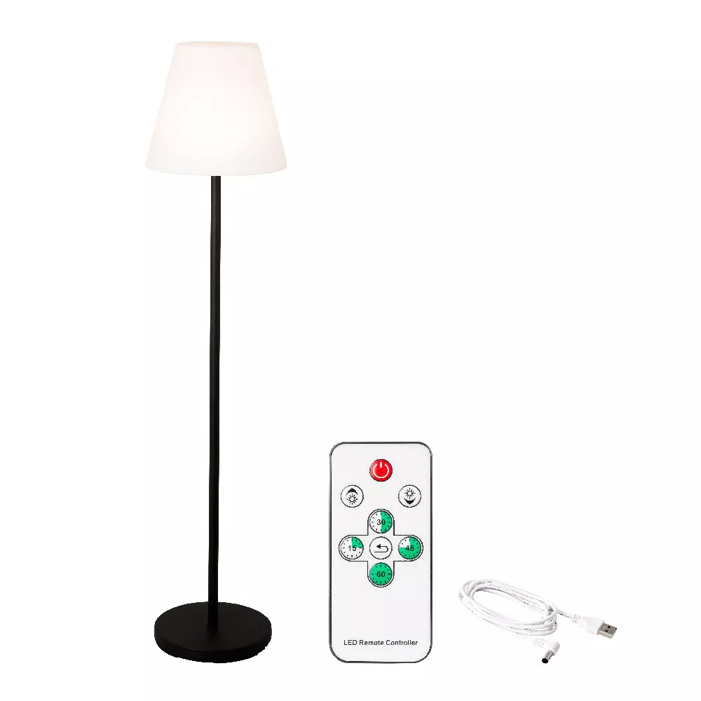 Piantana esterno cavo USB LED (H150 cm) Brooklyn - Nero