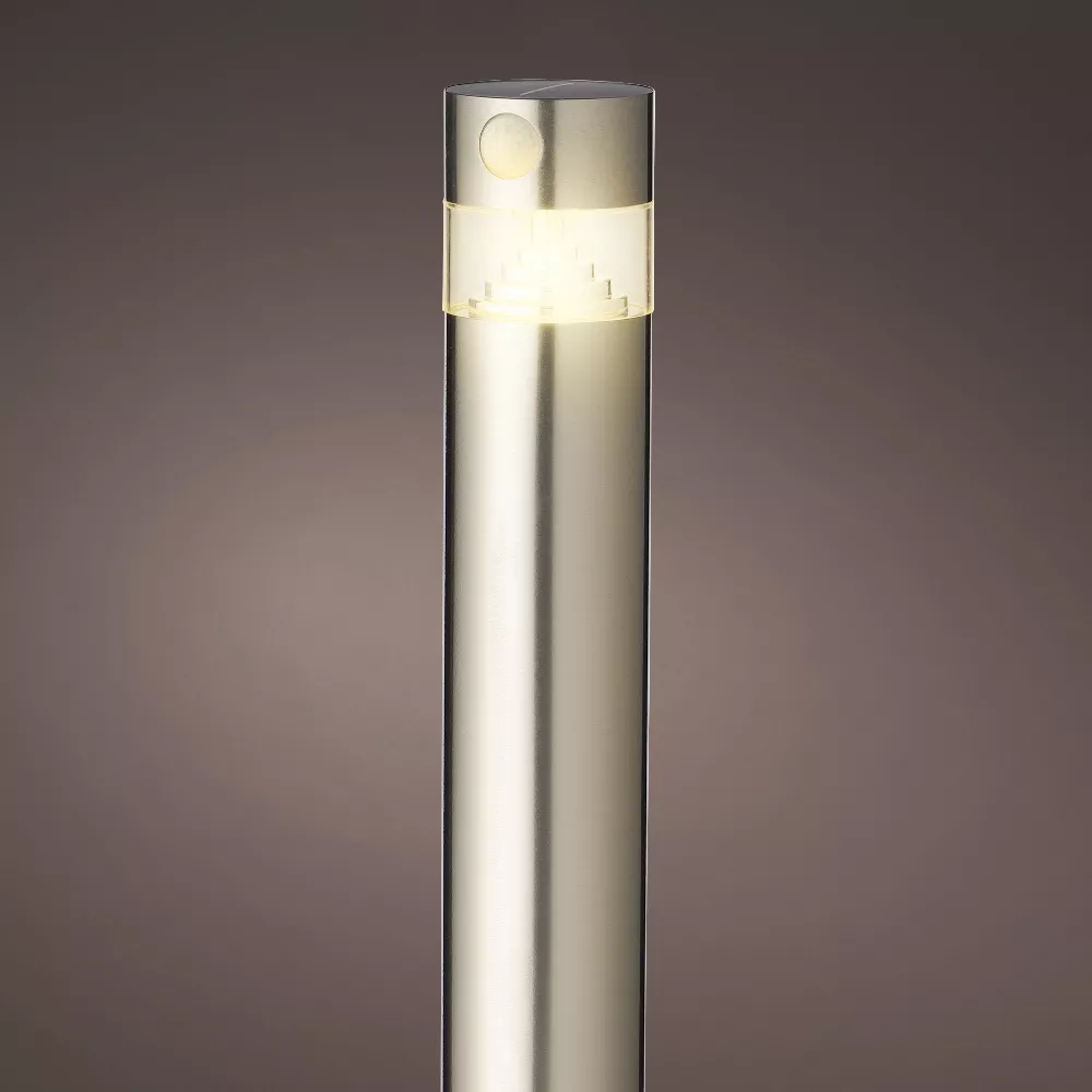 1 Solar pique jardin lumineux dia9.80-H50.00cm-8L acier inoxydable PREMIUM LUMEN