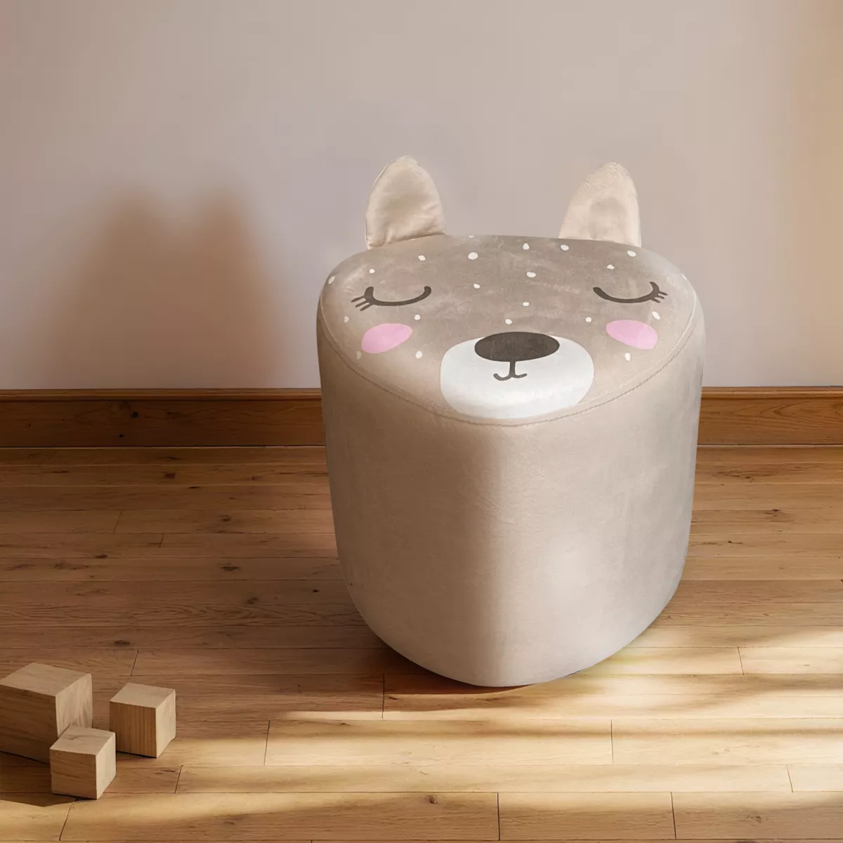 Kinderpouf (H25 cm) Rehkitz Rosa