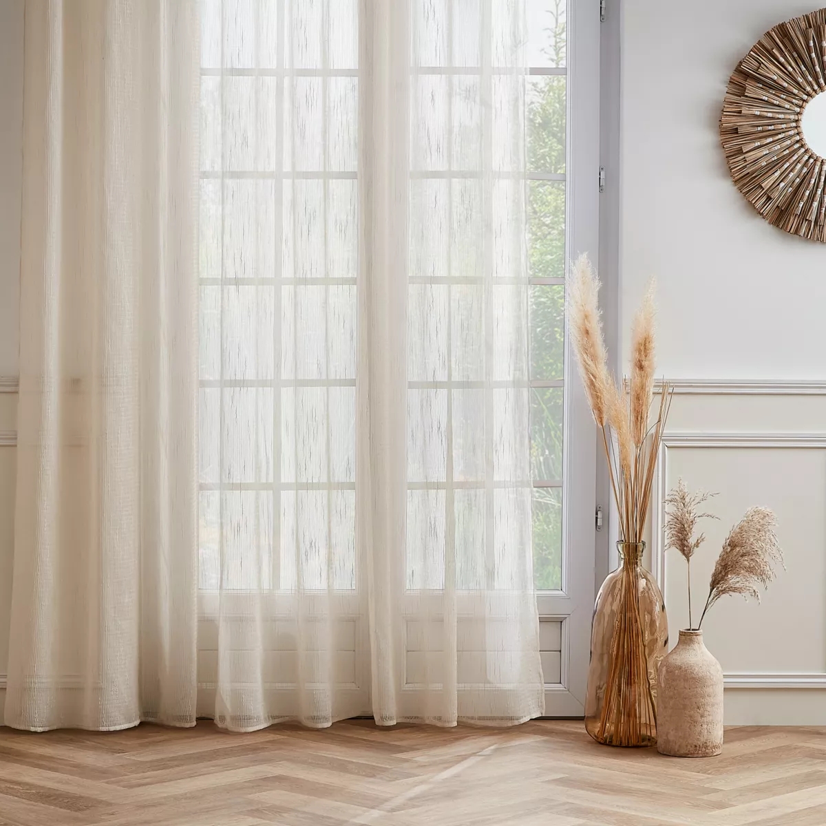 Gardine mit Ösen (280 x 240 cm) Raphaël Beige