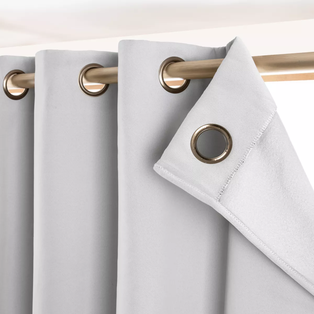 Halbverdunkelnder Thermovorhang (280 x 260 cm) Calore Hellgrau