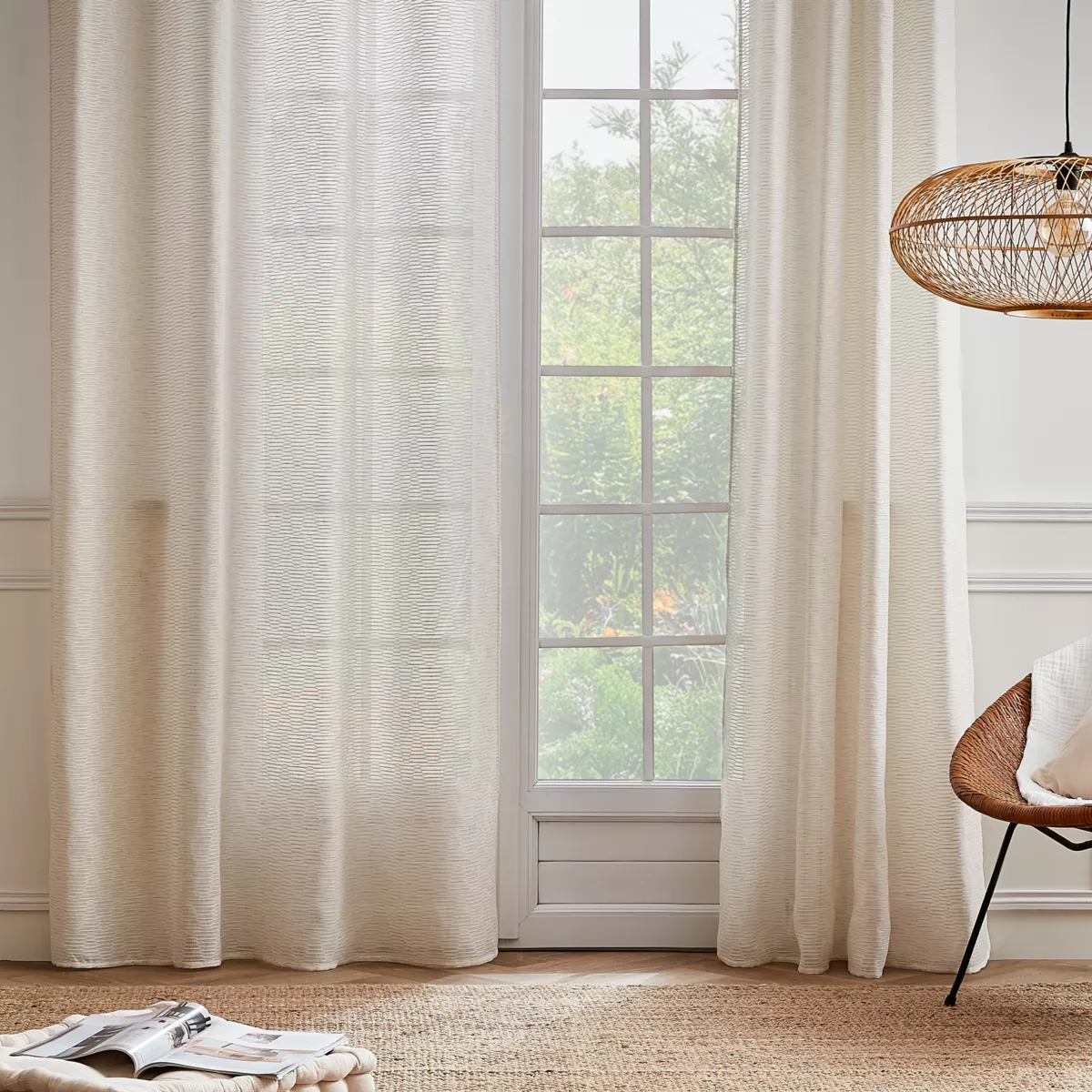Tenda con occhielli (140 x 240 cm) Maël Beige