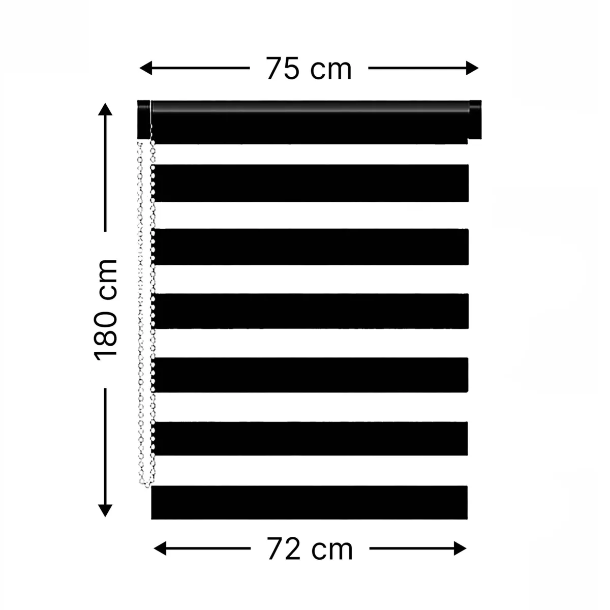 Store enrouleur Jour / Nuit (75 x 180 cm) Beige chiné
