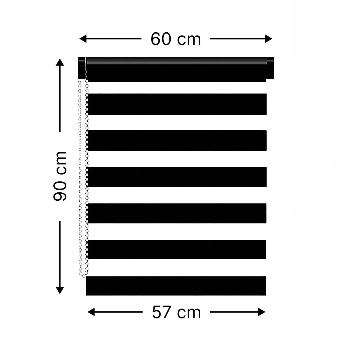 Doppelrollo Tag & Nacht (60 x H90 cm) Weiß
