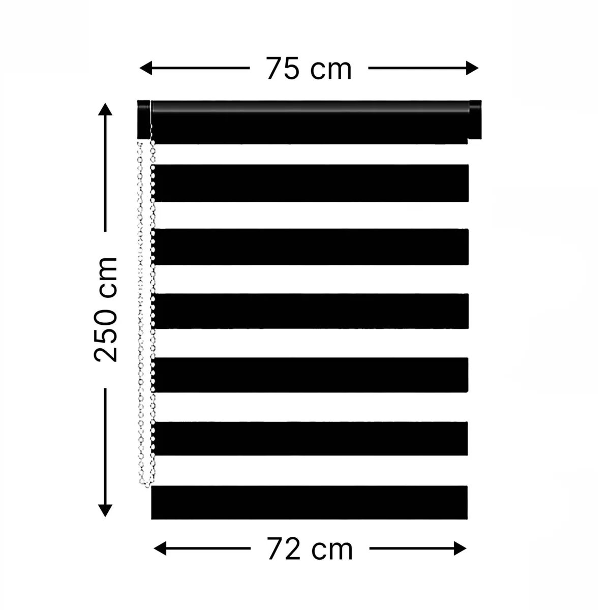 Estor enrollable Día / Noche (75 x 250 cm) Gris antracita