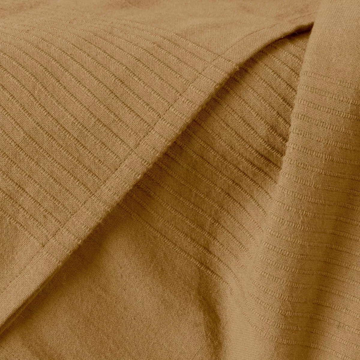 Couvre-lit coton tissé (220 x 250 cm) Léa Camel