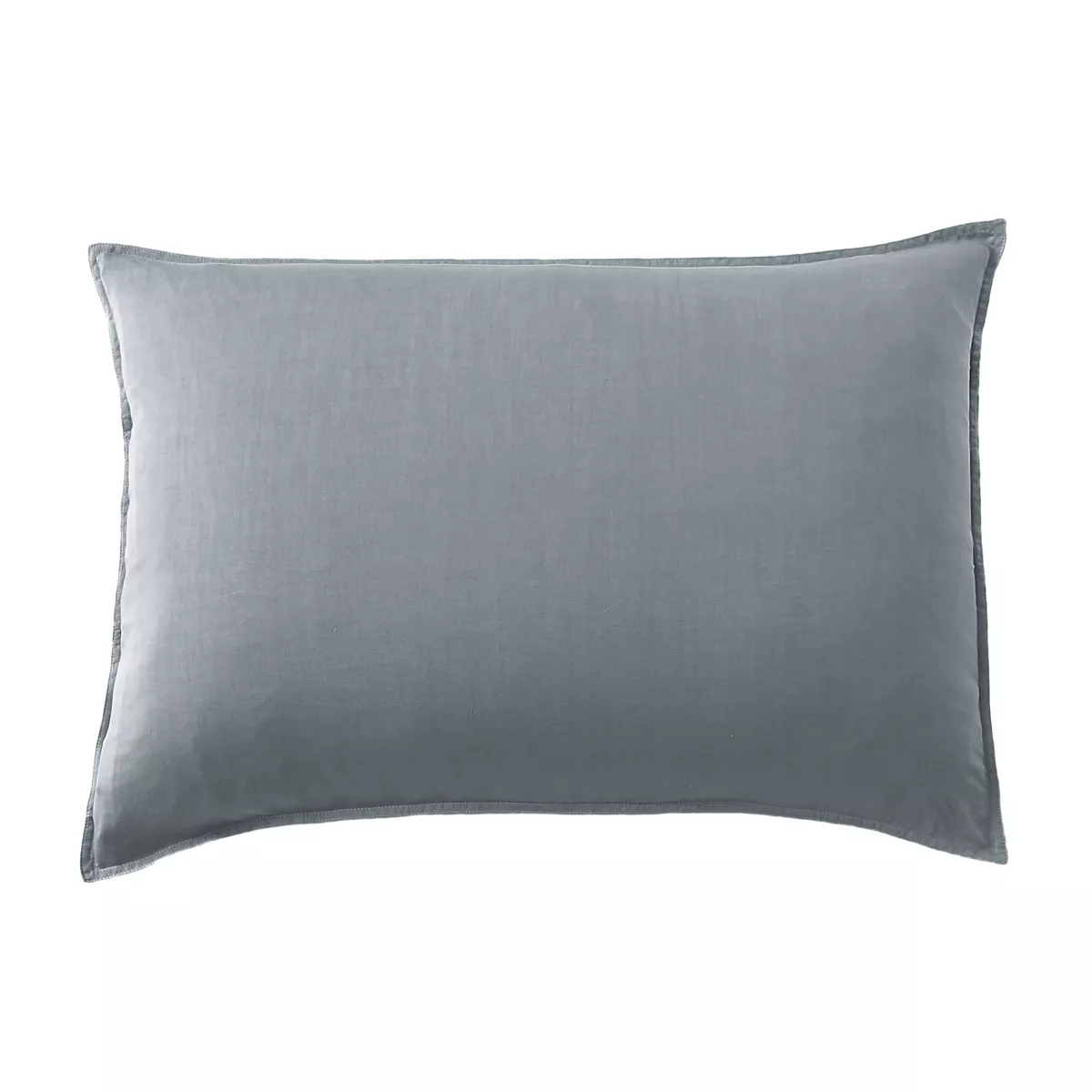 Taie d'oreiller rectangulaire lyocell Tencel™ lavé (50 x 70 cm) Olivia Bleu stone