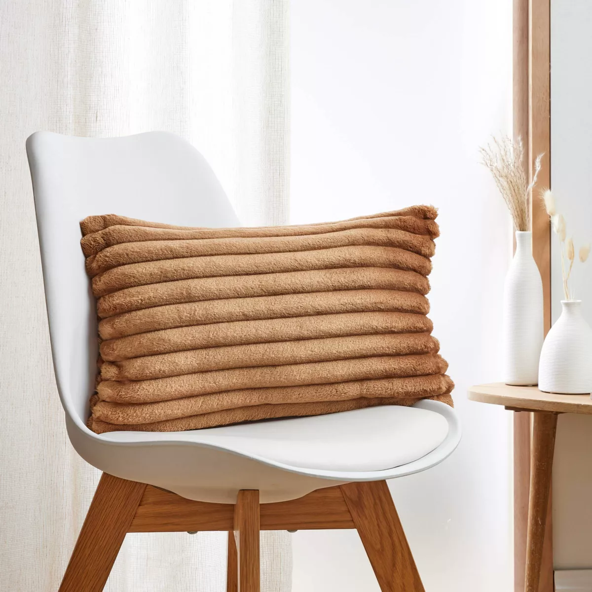 Fodera per cuscino rettangolare flanella (30 x 50 cm) Dune Camel