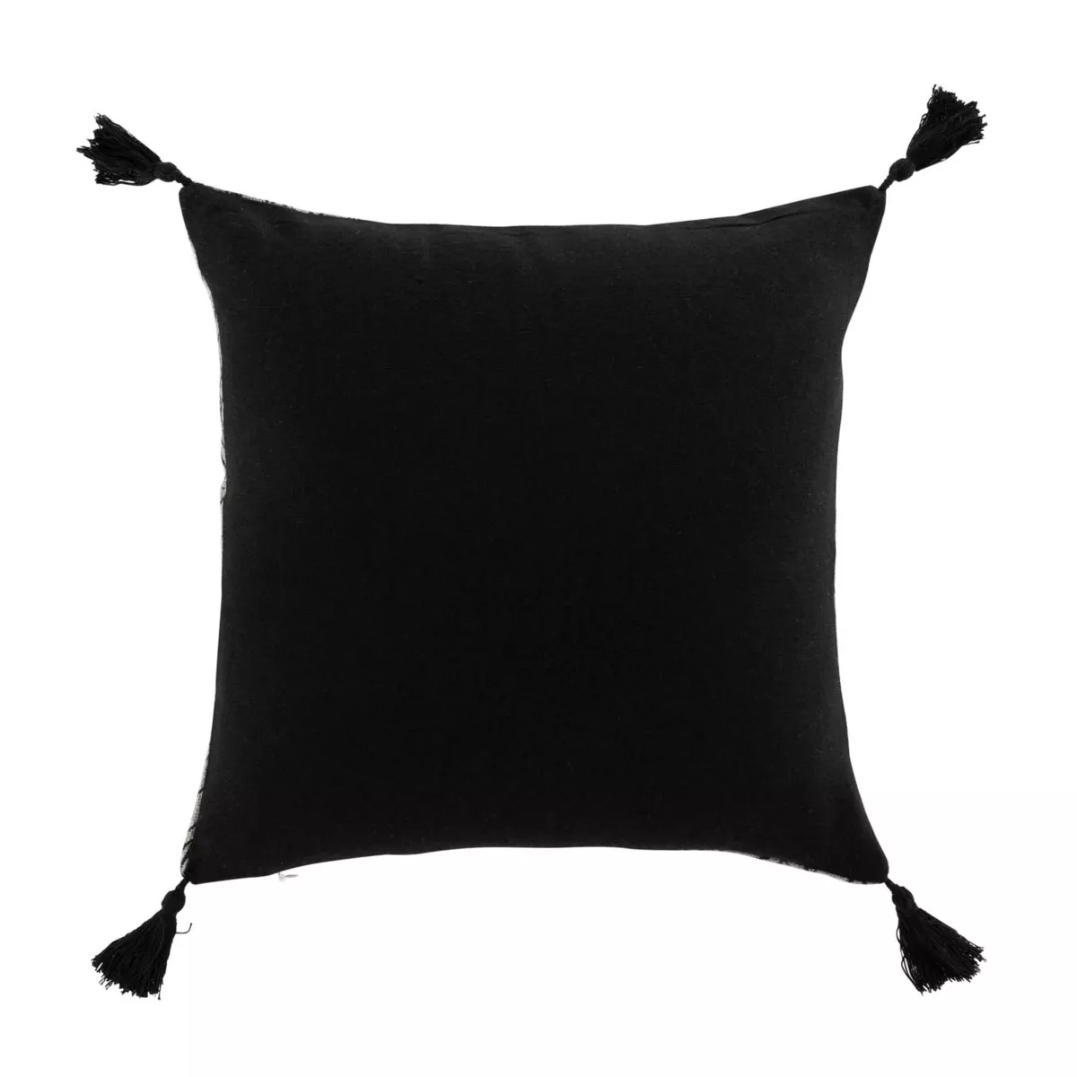 Coussin carré (40 cm) Kalinda Noir 3