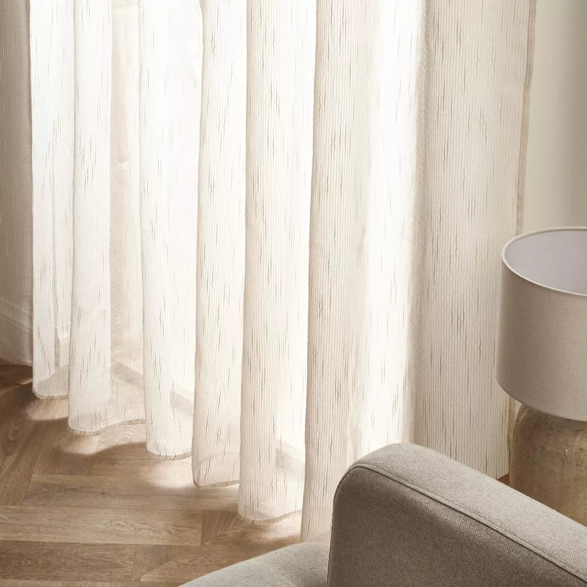 Gardine mit Ösen (140 x 240 cm) Raphaël Beige