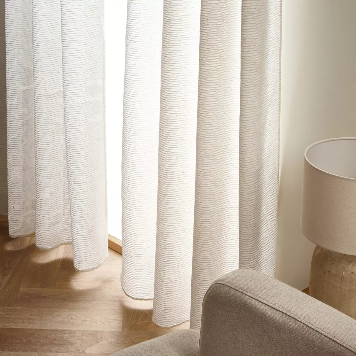 Gardine mit Ösen (280 x 240 cm) Maël Beige