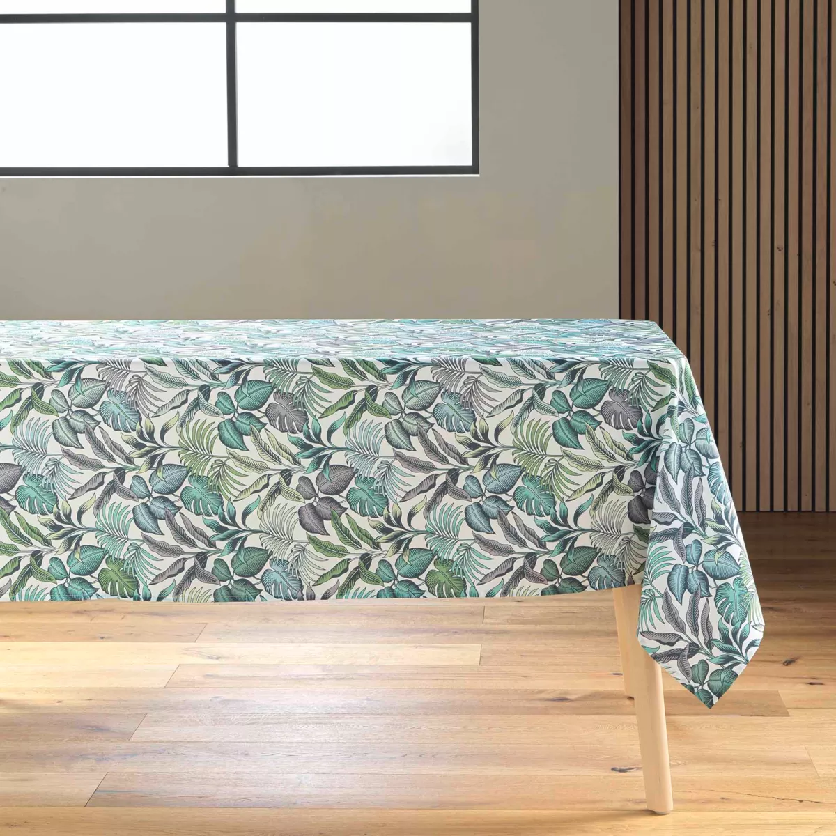 Nappe Rectangle (145 x 240 cm) Stylis Vert, Polyester ImprimŽ