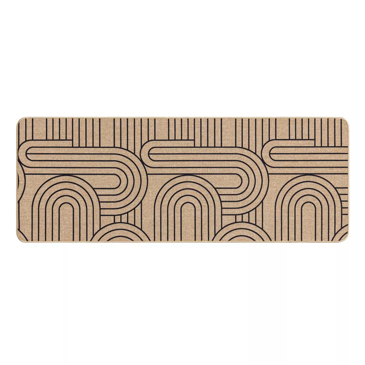 Alfombra tejida antideslizante (45 x 120 cm) Modul Negro