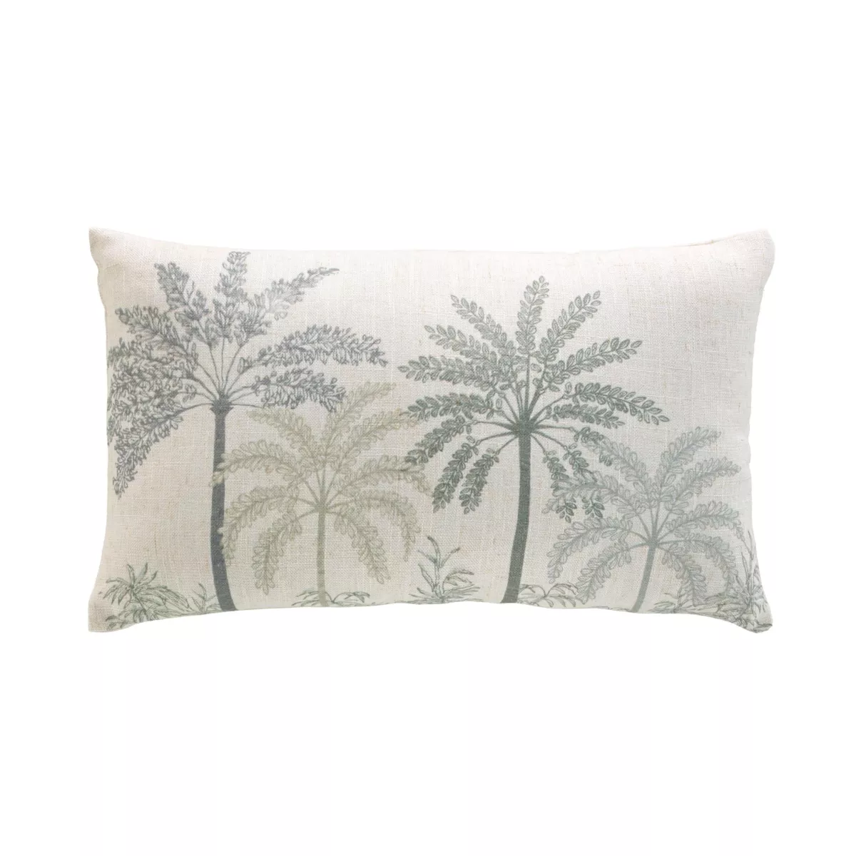 Coussin DŽhoussable (30 x 50 cm) Palmea Vert, Polyester & Lin