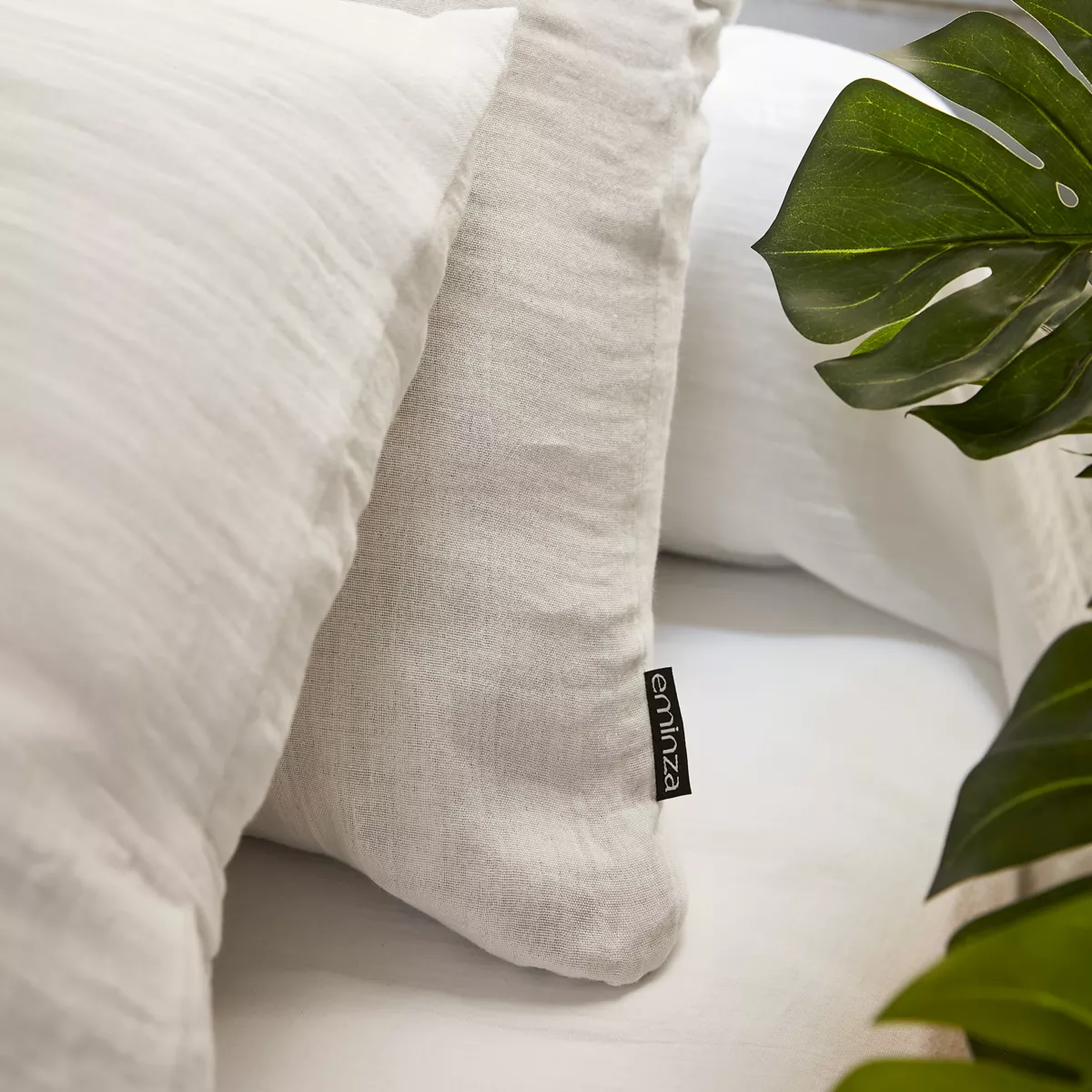 Drap housse gaze de coton (180 cm) Gaïa Blanc chantilly 5